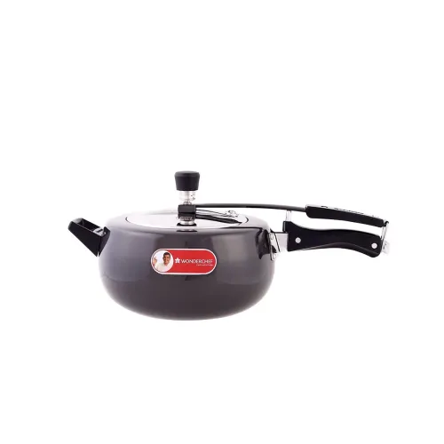 Image of Wonderchef Taurus Hard Anodized Inner Lid Pressure cooker, 5 liter, Cool Touch Handles for Durability, Induction Friendl