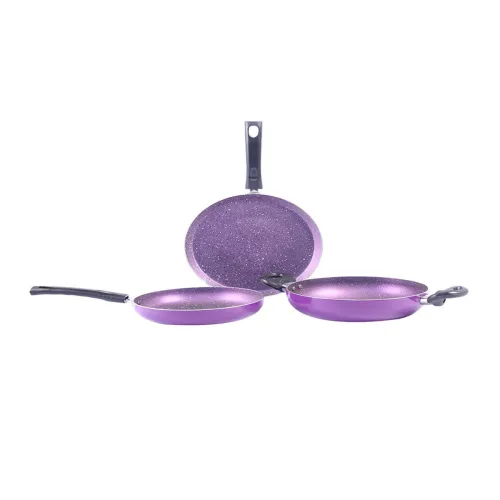 Image of Wonderchef Venice 3 Pcs Purple Aluminum Cookware Set