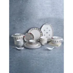 Wonderchef Venice Dinner Set - Blue, Set of 31 (Melamine)