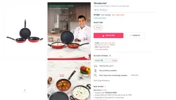 Wonderchef Venice Red & Black 3 Piece Cookware Set