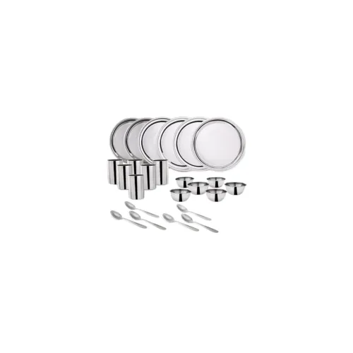 Image of Wonderchef Venice Stainless Steel Dinner Set of 24pcs 