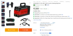 WONDERCUT WC-ARC-220A Inverter Welding Machine