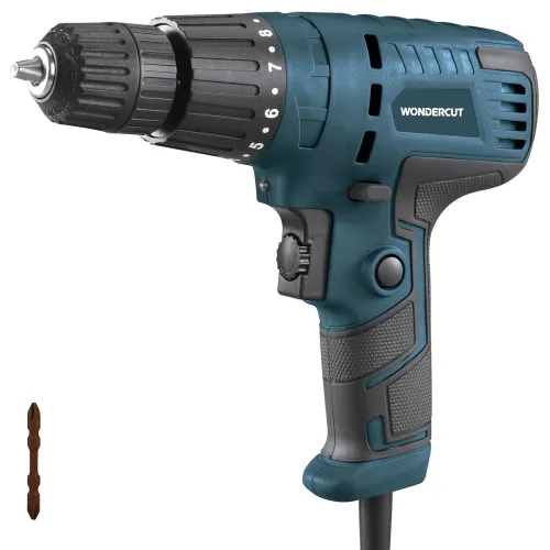 Image of WONDERCUT 450W, WC-ESD-10-B+1 Electric Screwdriver 10mm, 750RPM, Copper Armature, Keyless Chuck, LED Light R/F, Variable