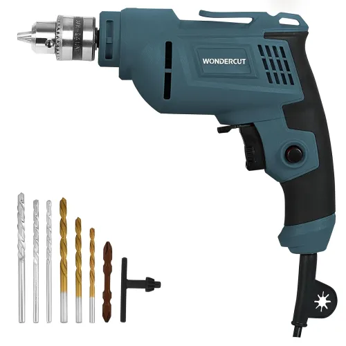 Image of WONDERCUT 550W, Electric Drill WC-EDRF10-B+7, 100% Copper Motor, 2800 RPM, 10 mm Chuck, Forward /Reverse with Variable S
