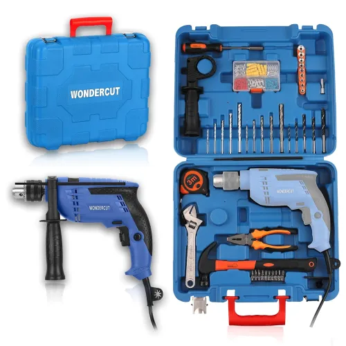 Image of WONDERCUT Professional-Impact Drill Tool Kit, 780W, 3000 RPM, 13mm Chuck, Blue BMC WC-13DK-100 Power