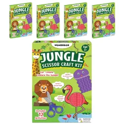 WONDRBOX Birthday Return Gifts for Kids, Farm Animals Scissor Skills Book Activity Kit, Set of 10 Kits, Montessori Toy G