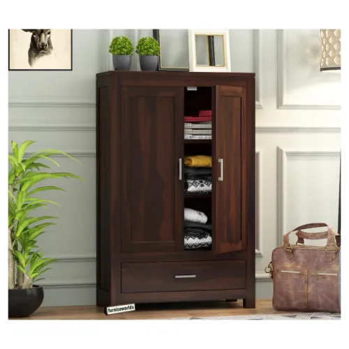 Image of Wood World Sheesham Solid Wood Wardrobe
