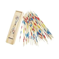 Wooden 31 Pick-Up Sticks Indoor Board Game