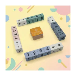 Addition & Subtraction Learning Kit | Wooden Math Blocks Game | Educational Toys for Kids 4-8 Years | Cognitive Development | Screen-Free Learning