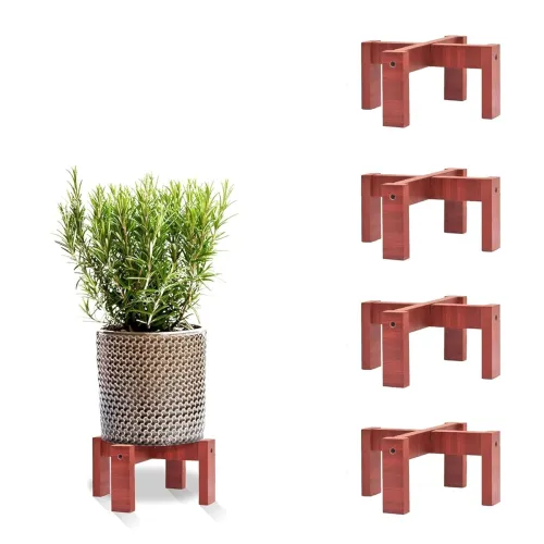 Image of Dime Store Wooden Balcony Garden Plant Stand