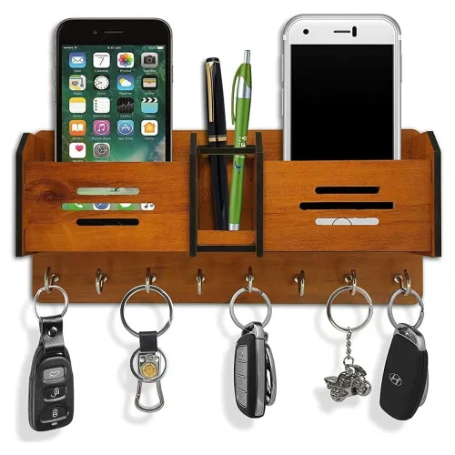Image of Wooden Key holderFor Multipurpose Use in Home and Office Wood Key Holder