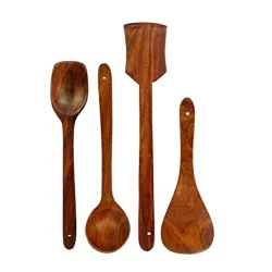 Wooden Kitchen Utensil Set, 4-Piece