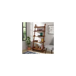 Wooden Ladder Shelf Bookshelf Planter Stand 5 Feet Sheesham Wood Home Decorative for showpiece Floor Shelf