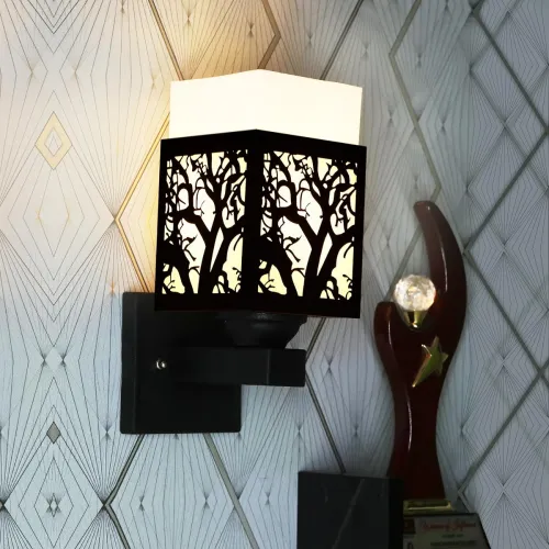 Image of Wooden Modern Design Wall Lamp Light