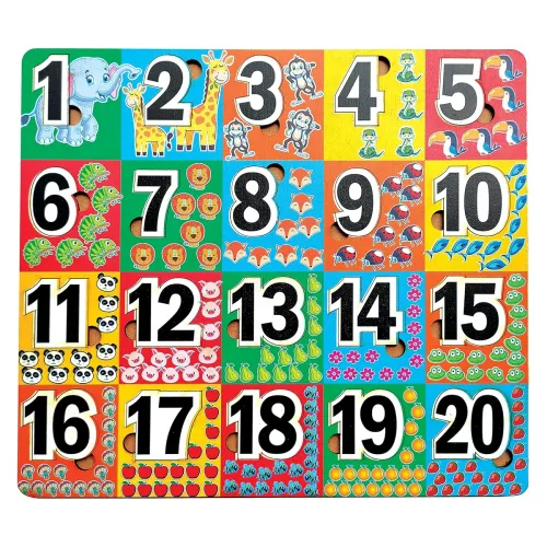 Image of Wooden Number Puzzle Game Gift for Kids Age 1 2 3 4 5, Colourful Learning Educational Montessori Kids Toys