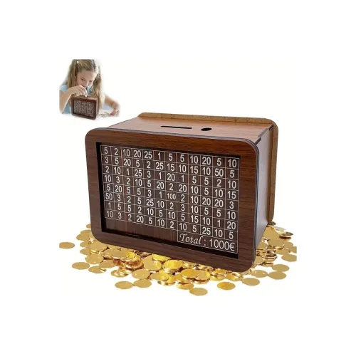 Image of Wooden Piggy Bank for Kids 