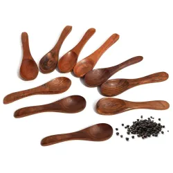 Wooden Spoons Set, Handcrafted Natural Wood, Kitchen Utensils, Set of 10