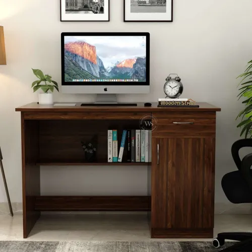 Image of Wooden Street Ignite Engineered Wood Study Table (Brown)