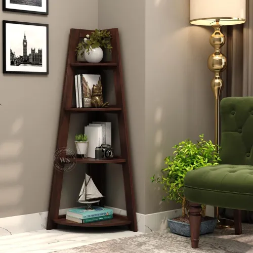 Image of Wooden Street Severino 4 Tier Sheesham Wood Bookshelf