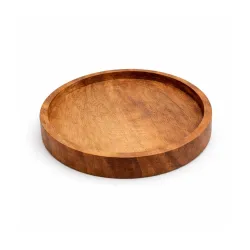 Wooden Tea Coaster | Handmade Babul Wood Coaster for Dining Table, Holding Tea Coffee Mugs & Glasses | Eco-Friendly Indian Handicraft Home & Gift Item Pack of 1