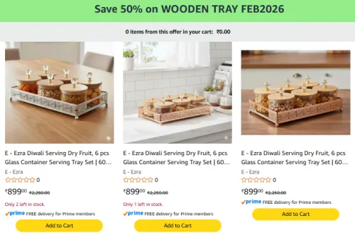 Image of WOODEN TRAY @ Apply 50% Coupon