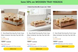 WOODEN TRAY @ Apply 50% Coupon