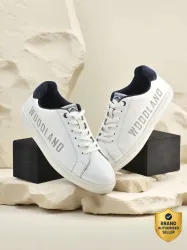 WOODLAND Casual Daily Wear Lightweight Breathable Comfortable Sneakers For Men (White , 7)