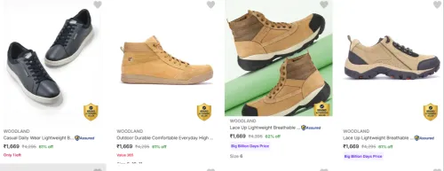 Image of Woodland Men Footwear Minimum 60% Discount