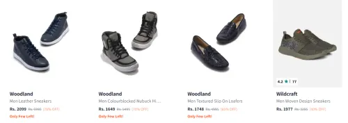 Image of Woodland Men Footwear Minimum 70% Discount