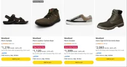woodland mens footwear upto 75% Discount