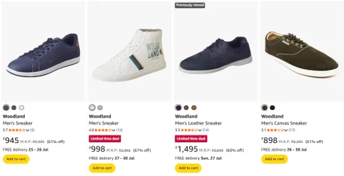 Image of Woodland Men Shoes Minimum 60% Discount
