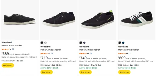 Image of Woodland Men Shoes Starting @ ₹689