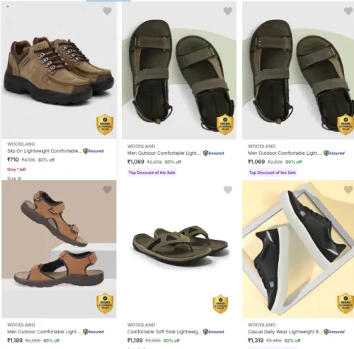 Image of Woodland Men Shoes Upto 83% Discount