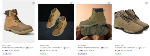 Image of Woodland Men’s Boots at minimum 60% Discount