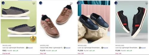 Image of WOODLAND Men’s Casual Shoes at minimum 60% Discount