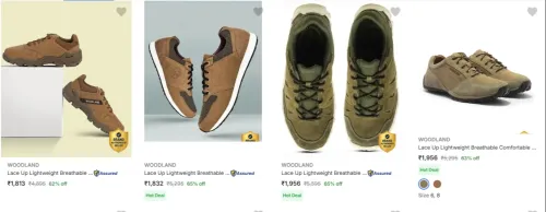 Image of Woodland Men’s Casual Shoes at minimum 60% Discount