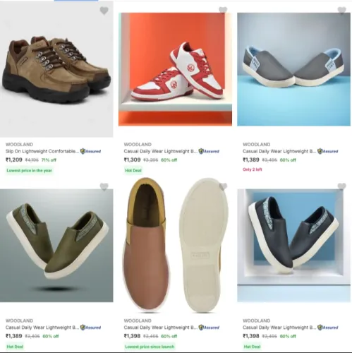 Image of Woodland Men’s Casual Shoes @ Up to 71% Discount