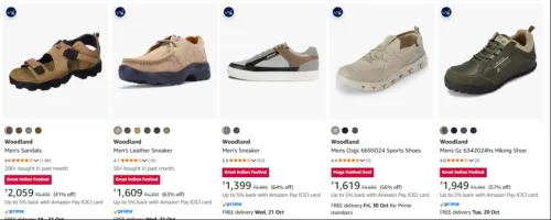 Image of Woodland Men's Footwear at minimum 60% Discount