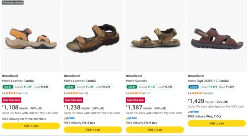 Image of Woodland Men's Sandal upto 70% Discount