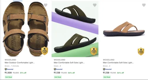 Image of Woodland Men’s Sandals & Floaters Minimum 61% Discount
