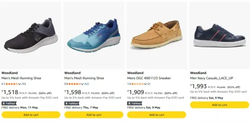 Image of Woodland Men's shoes at minimum 60% Discount