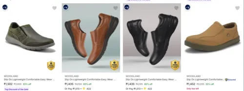 Image of WOODLAND Men's shoes upto 65% Discount