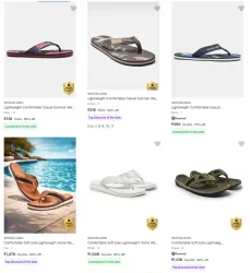 WOODLAND Men’s Slippers & Flip Flops at minimum 60% Discount