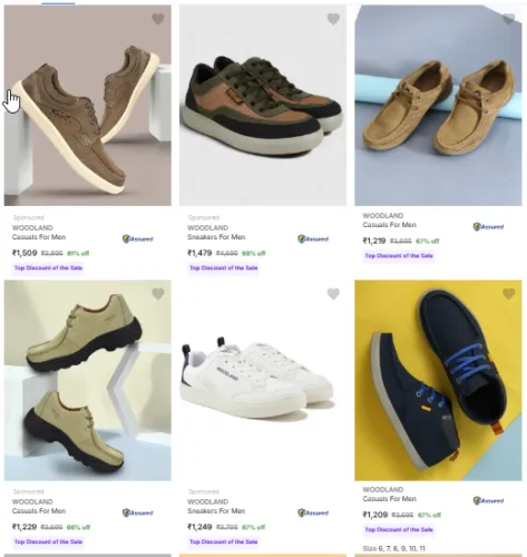 Image of Woodland Shoes Minimum 60% Discount