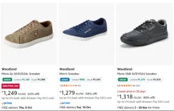 Woodland Mens Sneakers at minimum 60% Discount
