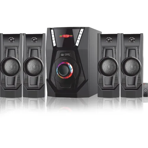 Image of Woodley Audio WOD7039 50 W 4.1 Channel Wireless, USB, Bluetooth Multimedia Speaker System, Black…