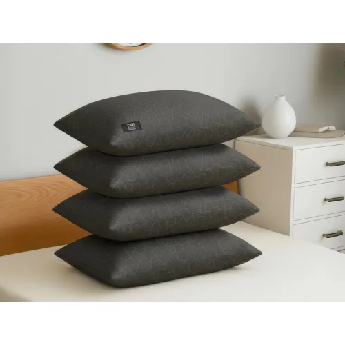 Image of WOODWHITE Self Grey Pillow Set of 4