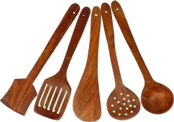 WoodyMama Neem Wood CSS - 5 Kitchen Tool Set  (Baking Tools)