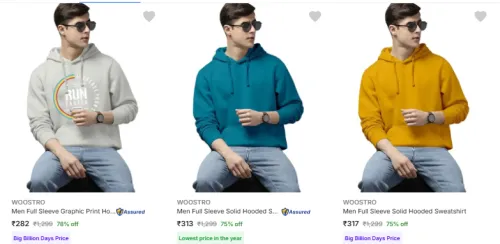 Image of WOOSTRO Men Sweatshirt at minimum 73% Discount