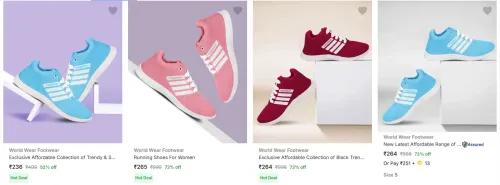 Image of World Wear Footwear women's shoes starting @ ₹236